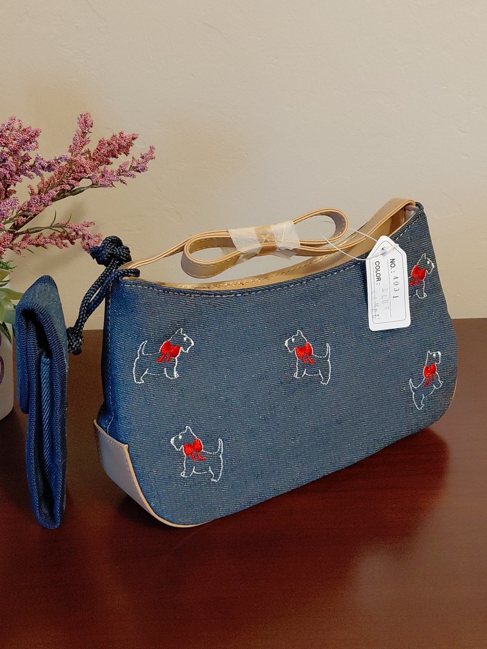 Scottish Terrier Denin Purse NWT